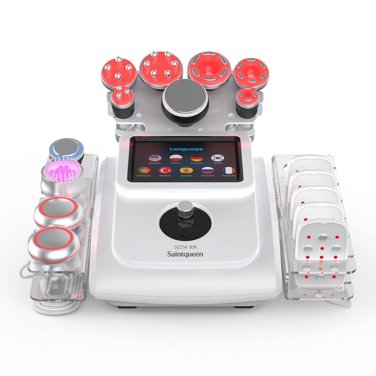 SQ154B Max | Equipo de cavitación 80K 11 en 1 con RF multipolar y masaje de vacío