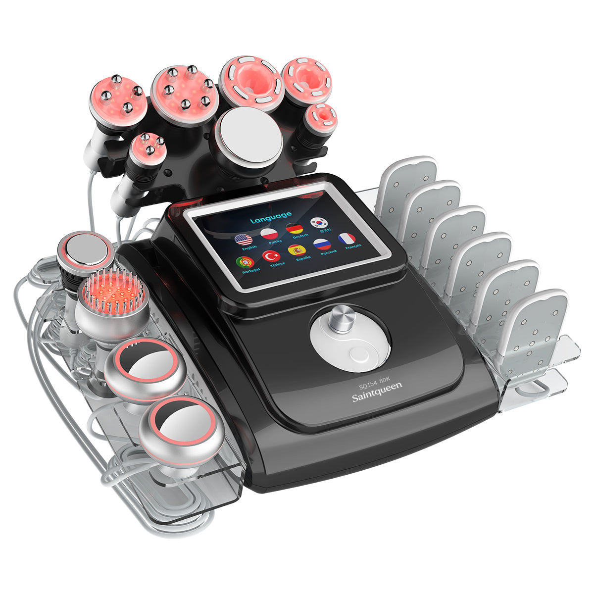 SQ154C Max | Equipo de cavitación 80K 11 en 1 con RF multipolar y masaje de vacío