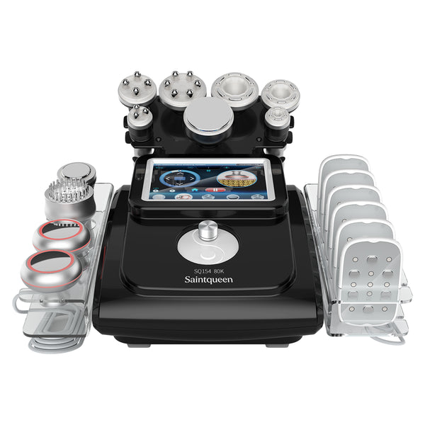 SQ154D Max | Equipo de cavitación 80K 11 en 1 con RF multipolar y masaje de vacío