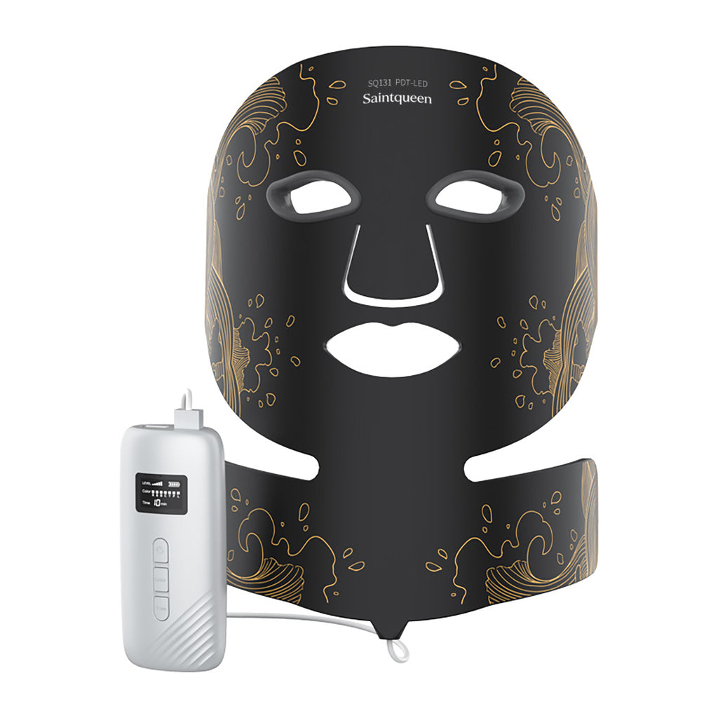 SQ131 Máscara facial LED de silicona flexible, 156 LED y 8 modos