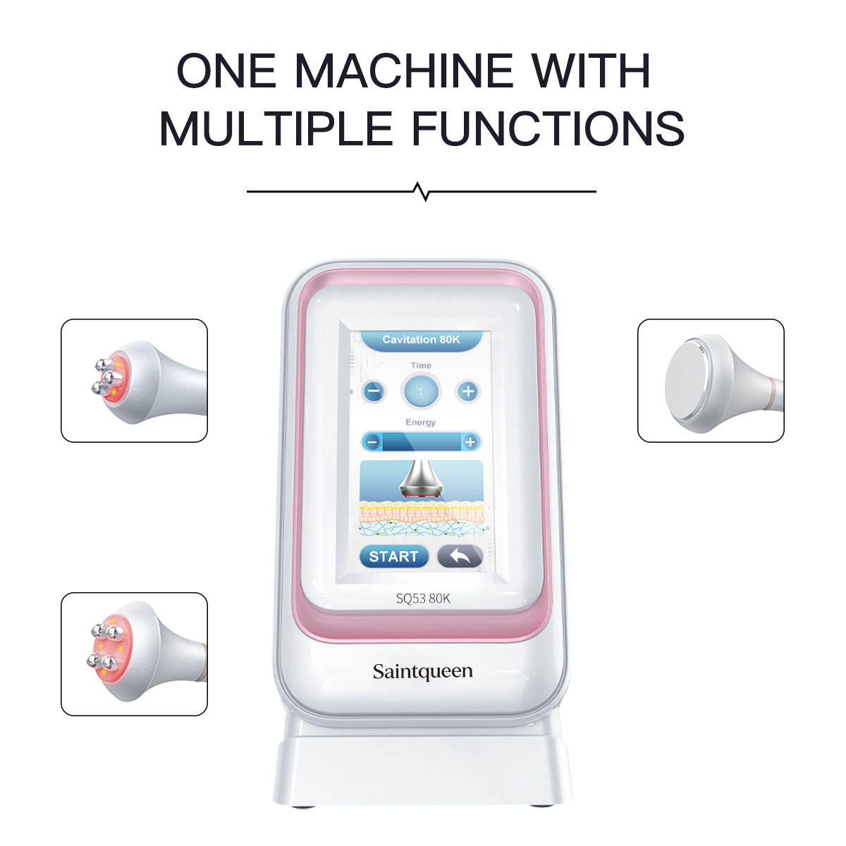 SQ53 Basic | Equipo de cavitación 80K 3 en 1 con RF multipolar Imagen secundaria del producto