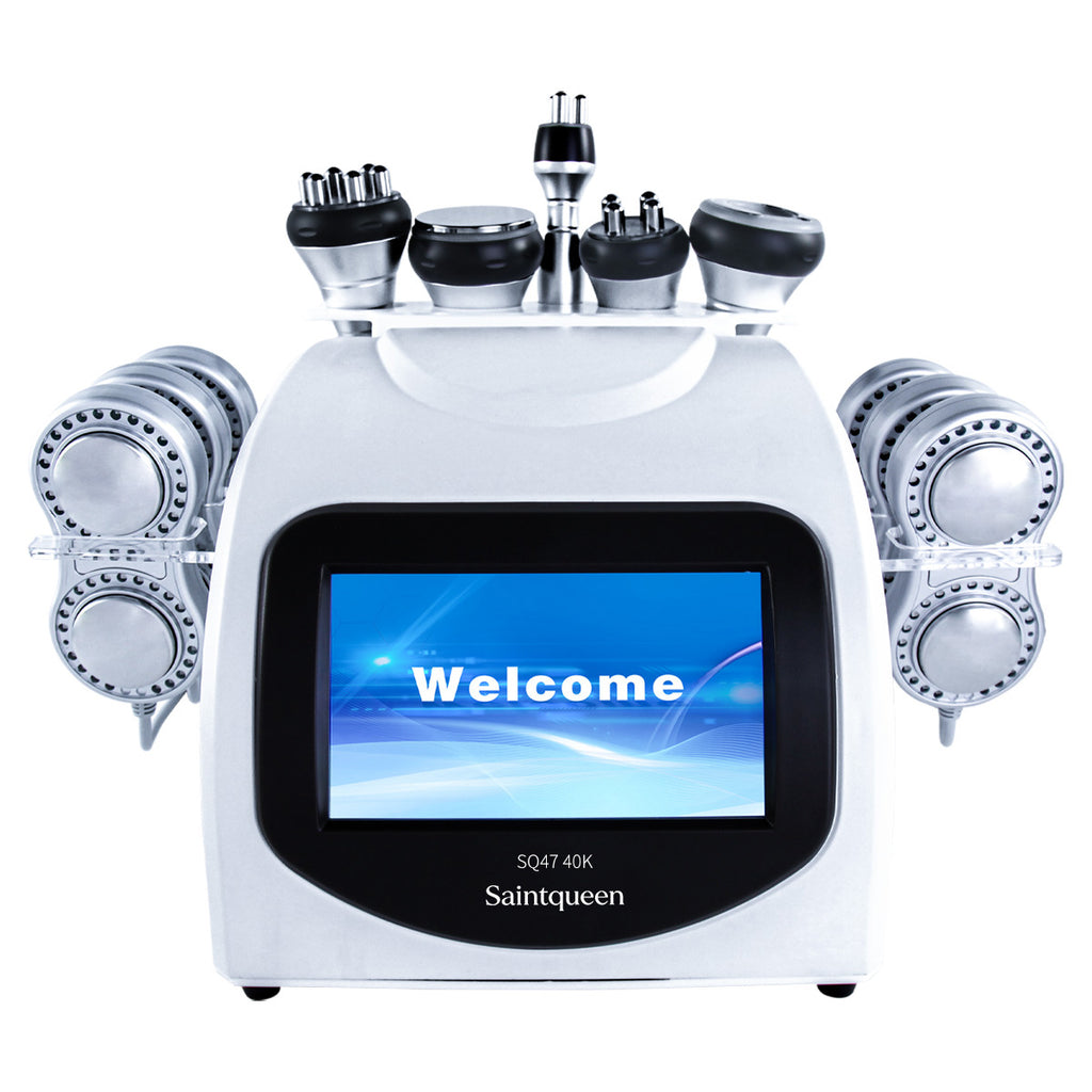 SQ47B Pro | Equipo de cavitación 40K 6 en 1 con RF multipolar y masaje de vacío