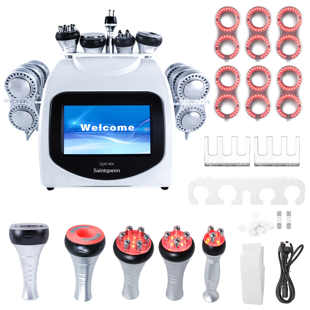 SQ47B Pro | Equipo de cavitación 40K 6 en 1 con RF multipolar y masaje de vacío Imagen secundaria del producto