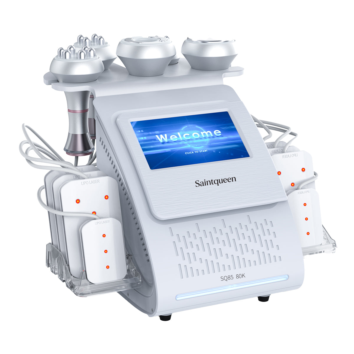 SQ85C Pro | Equipo de cavitación 80K 6 en 1 con RF multipolar y masaje de vacío Imagen secundaria del producto