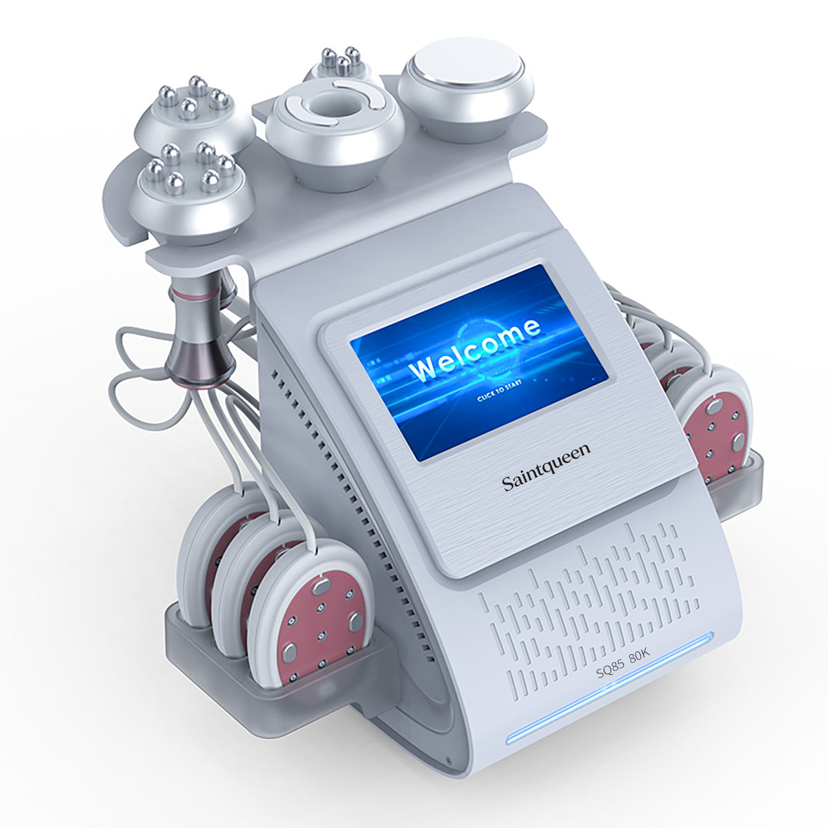 SQ85B Pro | Equipo de cavitación 80K 6 en 1 con RF multipolar y masaje de vacío