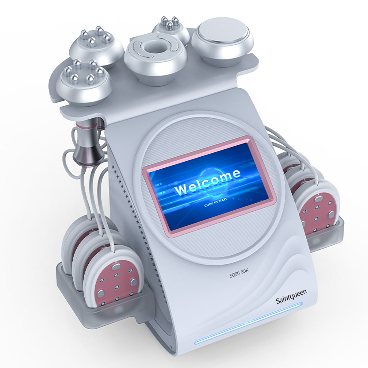 SQ90B Pro | Equipo de cavitación 80K 6 en 1 con RF multipolar y masaje de vacío