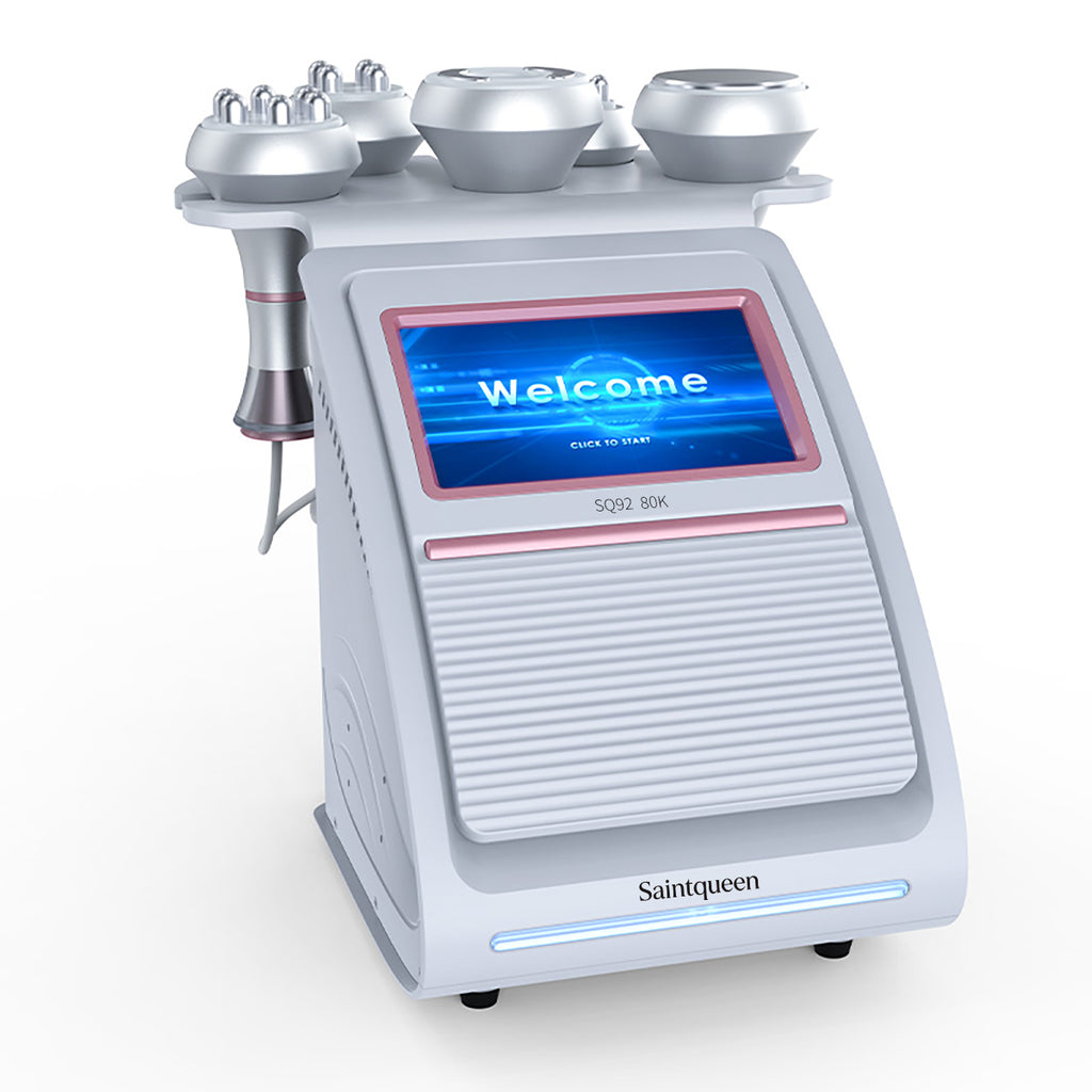 SQ92A Pro | Equipo de cavitación 80K 5 en 1 con RF multipolar y masaje de vacío
