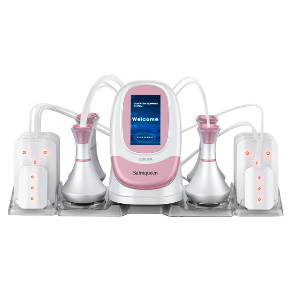 SQ95C Pro | Equipo de cavitación 80K 6 en 1 con RF multipolar y masaje de vacío