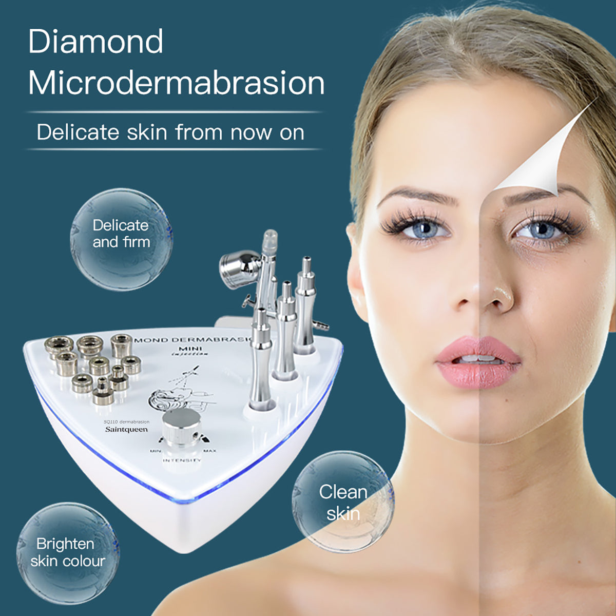 SQ110A Equipo de microdermoabrasión con diamante y pulverización